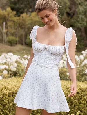 House Of CB Gianna mini white floral sundress thumbnail 5