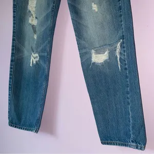 Abercrombie & Fitch Size 0 Boyfriend Straight Jean Distressed Blue Pants thumbnail 3
