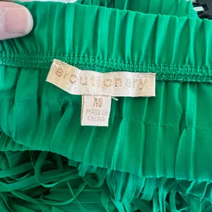 Evoutionary Green Midi Fringe Skirt Size Medium NWT thumbnail 9