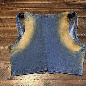 Finesse Lace up Denim Corset Bustier Cassidy Top thumbnail 7