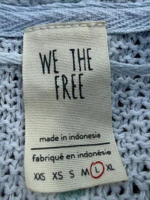 We The Free light blue knit label sweater thumbnail 3