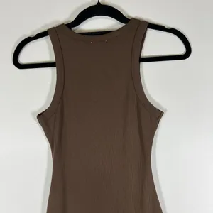 Meshki Dress‎ Women's Small Brown Ribbed Knit Side Slit Bodycon Sleeveless thumbnail 9