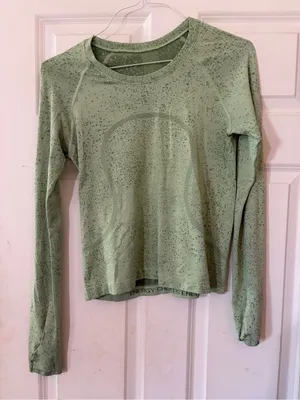 lululemon athletica Sage Green Long-Sleeve Performance Top thumbnail 1