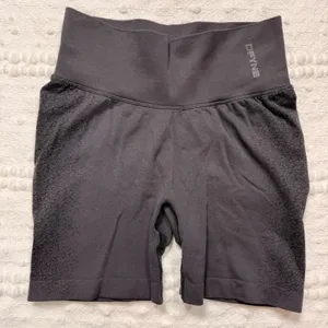 DFYNE Dynamic High Waisted Scrunch Seamless Shorts Dark Gray Small thumbnail 1