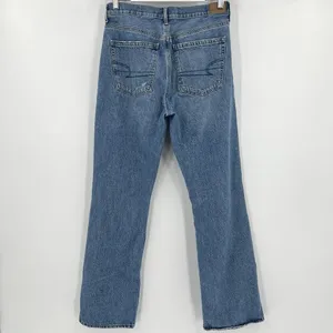 American Eagle 90s Bootcut Denim Blue Jeans Split Hem High Rise Women’s Size 8 R thumbnail 6