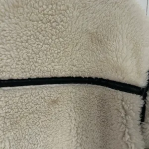 Elegant Cream Sherpa Jacket Black thumbnail 9