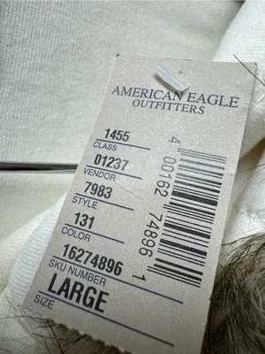 American Eagle Outfitters Faux Fur Hood Sweatshirt Full Zip Large NEW READ Y2K thumbnail 6