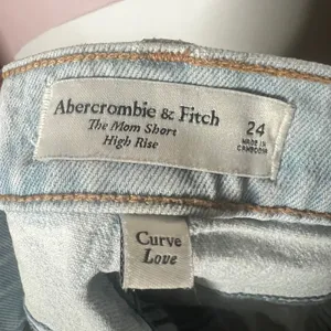 Abercrombie & Fitch The Mom Shorts Size 24 High Rise Curve Love Light Wash thumbnail 3