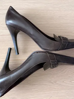 Via Spiga Brown Leather Pointed Toe Buckle Heels thumbnail 6