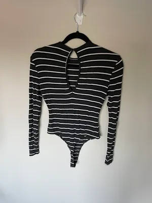 American Apparel Striped Body Suit thumbnail 2