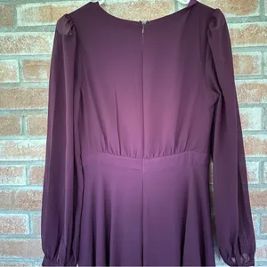 Lulu’s Adoring You Long Sleeve Maxi Dress NEW Women’s Small Purple Chiffon Gown thumbnail 8