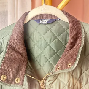 Lands end oversized Quilted Green barn Jacket Sz Xl thumbnail 2