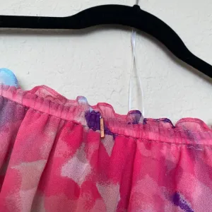 MISA Los Angeles Isella‎ Ruffled Floral Mini Dress pink blue size M thumbnail 7