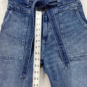 Abercrombie & Fitch Ultra High Rise Straight‎ Jeans Belted Size 27/4R thumbnail 3