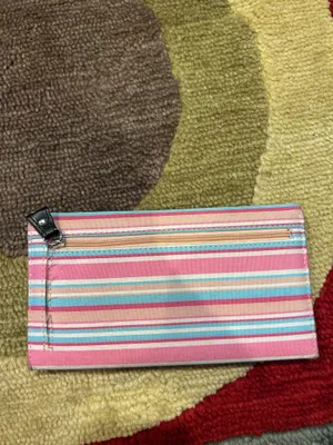 Kate Spade New York Vintage Retro Y2K Stripe Long Trifold Wallet Card Holder thumbnail 3