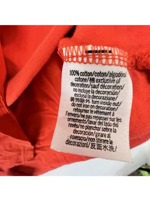 PINK Victoria's Secret Short Sleeve T-Shirt Medium Campus Ringer Crew Orange thumbnail 7