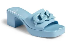 BP. Lollie Blue Jelly Platform Sandals thumbnail 1