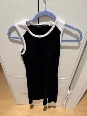 Brandy Melville Black Tank Top with White Trim thumbnail 1