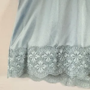 Petite Sophisticate Women’s blue Lace Sequined Satin Beaded Cami Vintage‎ Large thumbnail 6