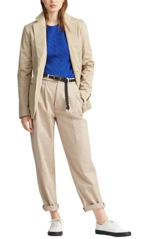 Polo Ralph Lauren Khaki Mckenzie Twill Blazer Sports Jacket Size 6 thumbnail 1