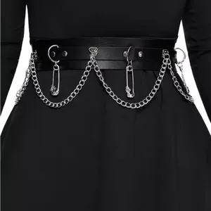 Black Chain Belt with Silver Accents thumbnail 2