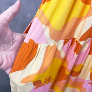 Abel The Label‎ Anthropologie Maxi Dress Small Tiered Flowy Boho Indie Hippie thumbnail 4