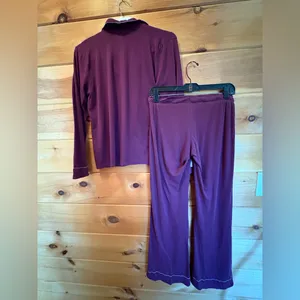 Victoria's Secret Burgundy Pajama Set size XS thumbnail 2