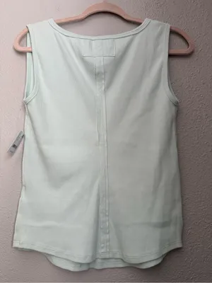We The Free NWT Free People Ribbed Tank Top - Light Mint thumbnail 3