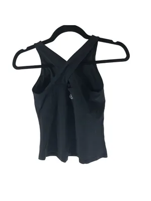 Lululemon Tank Top Criss Cross Straps Shelf Bra Black 4? thumbnail 2