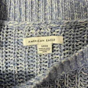 Blue & White Marled Tight Knit Oversized Sweater thumbnail 10