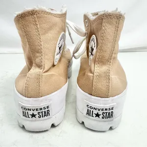 Converse Chuck Taylor Tan Lugged High Top Sherpa Lined Sneakers Women’s Size 8 thumbnail 4