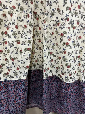 Roller Rabbit Womens Aidan Dress L Multi-Color Floral Long Sleeve Cotton thumbnail 5