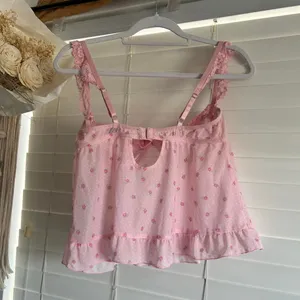 Edikted Pink polka dot Floral print Lace Underwire Babydoll Cami Top Size L thumbnail 2
