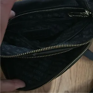 Steve Madden Black Leather Womens Crossbody Bag with Jacquard strap thumbnail 9