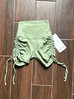 Lululemon Align Ruched Short 4” - Desert Green - 0 - NWT! thumbnail 3