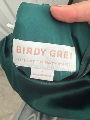 Birdy Grey Catherine Dress Shiny Satin Emerald thumbnail 4