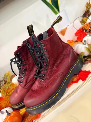 Dr. Martens Women's Oxblood Lace-Up Platform Boots thumbnail 4