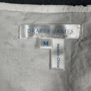 Draper‎ James Blouse Womens Medium White Eyelet Puff Sleeve V Neck Cotton Top thumbnail 3