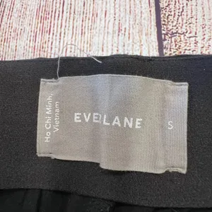Everlane Black Dream Pant Elastic Waist Tapered‎ Leg Pintuck Trousers Small thumbnail 3