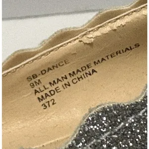 Betsey Johnson SB Dance Glitter Flats Silver Size 9 Blue Sole EUC Bride Wedding thumbnail 8
