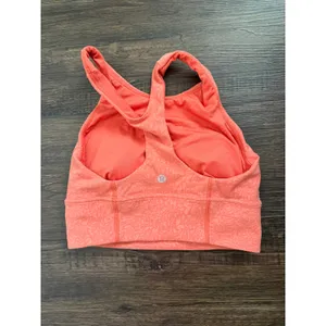 Lululemon Wunder Train Long-Line Bra *Medium Support, C/D Cups Crunch Warm Coral thumbnail 2
