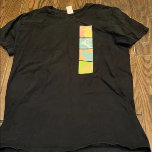 Gildan Black Women's Tee with Colorful Graphics size medium thumbnail 2