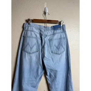 MOTHER The Maven Wide Hem Ankle Jeans in Unripped Wash size 30 thumbnail 7