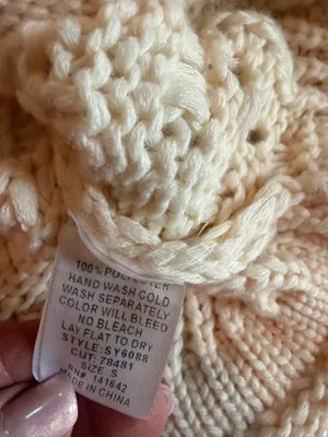 She + Sky Bobble Knit Sweater Top Open Knit Boho Coastal Size S thumbnail 3