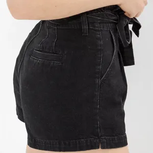 American Eagle Black Paperbag Mom Jean Shorts thumbnail 6