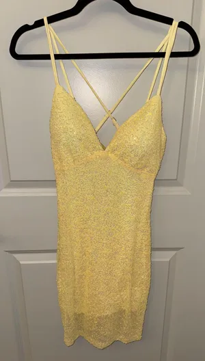Yellow Sequin Dress thumbnail 1