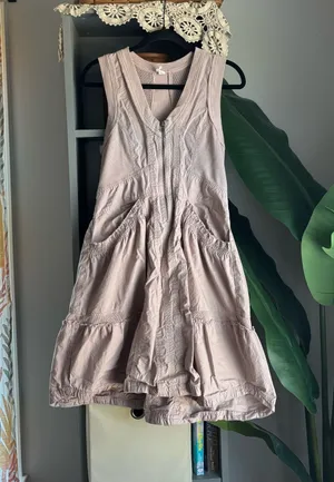 daily practice anthropologie cotton utility dress thumbnail 1