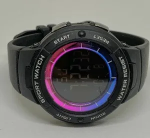 FMD women digital sport watch 40mm case black color water resistant running thumbnail 1