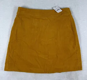 J.Crew Womens Corduroy Mini‎ Skirt Mustard Yellow A-Line G8210 Size 2 NEW thumbnail 1