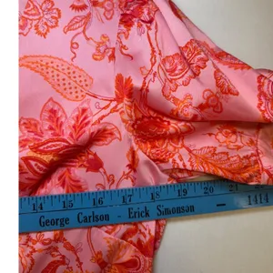 Cinq a Sept Mckenna Paisley Floral Ruffle Midi Dress Pink Orange Size 6 thumbnail 7